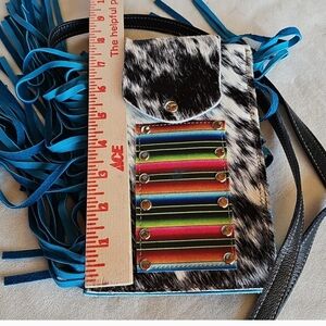 Stylish Blue and Black Crossbody Bag